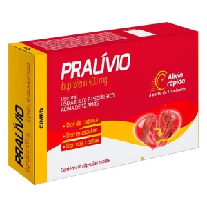 PRALIVIO 400MG C/10 CAPS