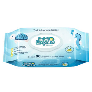 TOALHA BEBE LIMPINHO PREM.90UN CX/24-TP