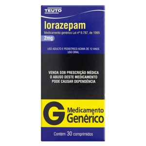 LORAZEPAM 2MG C/30 (RECEITA)