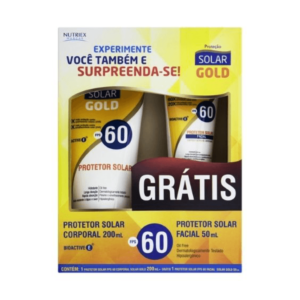 KIT SOLAR GOLD FPS60 200ML + FACIAL 50ML