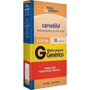 CARVEDILOL 3,125MG C/30 (CONTINUO)