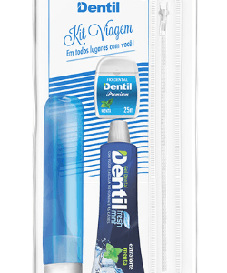 DENTIL KIT VIAGEM AZUL (GEL FRESH MINT+ FIO + ESCOVA)