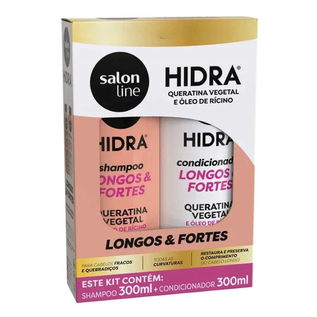 SALON LINE KIT SH+COND 300ML HIDRA LONGOS FORTES