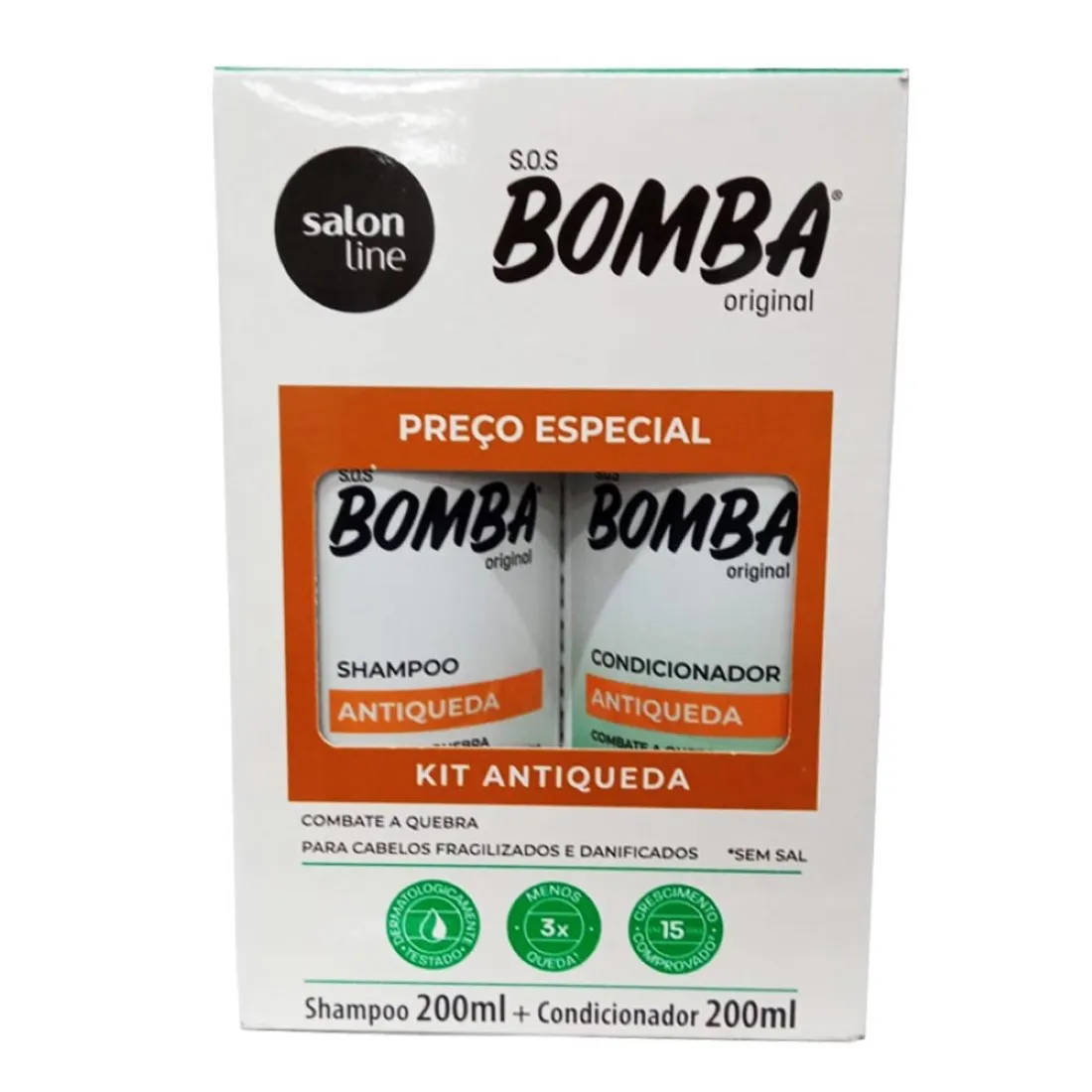 SALON LINE SH BOMBA ANTIQUEDA+COND 200ML